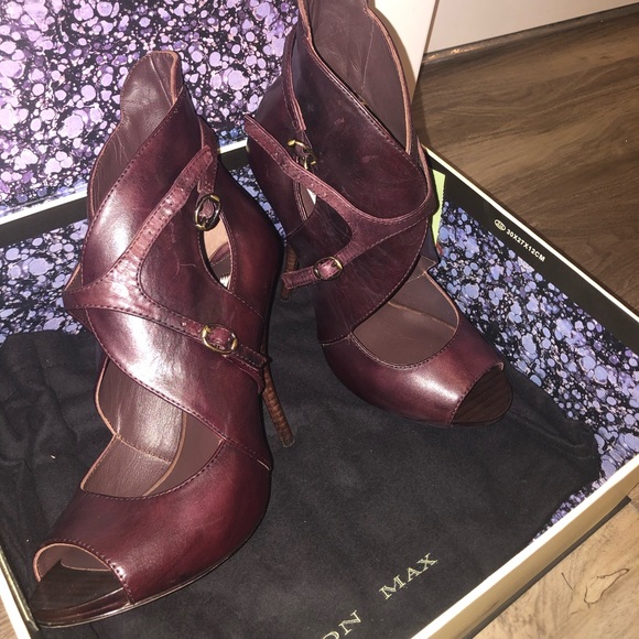 Leon Max fine leather burnished calf high heel/booties - Picture 4 of 7